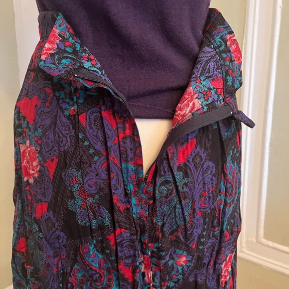 Vintage Paisley and Rose Pleated Skirt by Ms Interpret - Picture 7 of 9